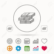Cash Icon Dollar Money Sign Usd Currency Symbol 3 Wads Of