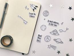 bullet journal paper stickers space theme bullet journal paper bullet journal ideas pages space doodles