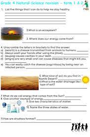 Fourth grade focus on scientific topics includes study of matter and its states, properties of metals, acids and bases, solar system and movement of earth. Grade 4 Revision Worksheet
