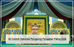 42 Contoh Desain Dekorasi Panggung Pengajian Model Desain Rumah Minimalis