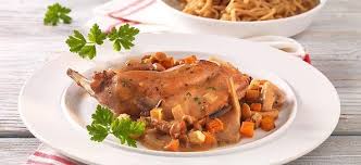 Geschmorte Kaninchenkeule In Waldpilzsosse Rezept Fleisch Gerichte Lebensmittel Essen Einfache Gerichte