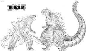 Coloring pages godzilla and his opponents, 50 pieces. Artstation Godzilla King Of The Monsters Hyeonggeun Kim