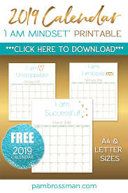 2019 Free Printable Calendar Click On The Button Below To Download The Pdf Version Free Printable Calendar Planner Calendar Printables Calendar Printables