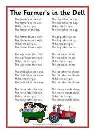 The farmer in the dell is a children's circle game that is played while the children either chant or sing this traditional song that no one knows who wrote. The Farmer S In The Dell Song Sheet Sb11751 Sparklebox