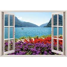 3 boyutlu deniz manzaralı derinlik veren görsel 3d duvar kağıdı m339 (i̇steni̇len ölçülerde). Hopdeko Pencereden Deniz Manzarasi Duvar Kagidi 3d Etkili Fiyati