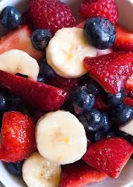 Berries And Banana Fruit Salad Recipe Simplyrecipes Com Recipe Banana Fruit Salad Fruit Salad Recipes Fruit Recipes
