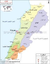 lebanon political map political map map lebanon