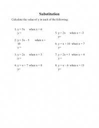 We found many fascinating and extraordinary math worksheets for grade 7 algebra pictures that can be concepts, input and information regarding you. Substitution Algebra Worksheet