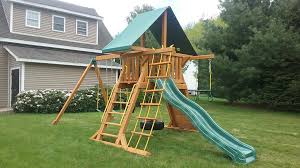Outdoor Wooden Swingsets For Sale Shop Today Swing Set Wooden Swing Set Backyard Swing Sets