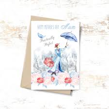 Handmade Birthday Card For Mother Mary Mother S Day Card Mum Birthday Card Mary Poppins Mum Card For Mom Card Mary Poppins Mother S Day Card Nanny Card Birthday Cards For Mum Mom Cards Mum Birthday