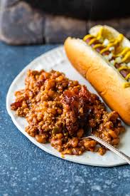 Hot dogs become something brand new with this recipe from the midnight baker. Bbq Baked Beans With Bacon Skillet Baked Bean Casserole