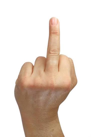 Fuck off finger Poster