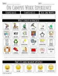 Work Experience Reflection Worksheets Work Experience Life Skills Lessons Life Skills Special Education