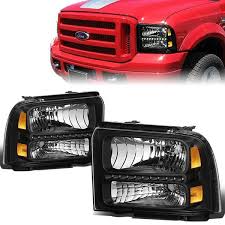 05 07 ford f250 f350 f450 f550 super duty led drl headlights black housing amber corner in 2020 ford f250 ford f250 pinterest
