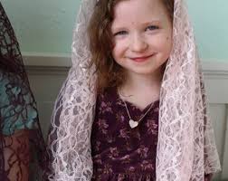 Long length Girls Lace Headband Veil