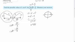 The normal trig functions give us a number when we plug in an angle, but the inverse trig functions spit out an in other words, since we know that sin(90°) = 1, that must mean: Finding Cos From Sin Youtube