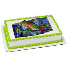 Große pre cut essbare wafer. Teenage Mutant Ninja Turtle Cake Topper Cake Toppers Uniforce Home Garden
