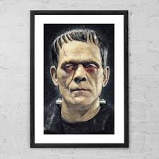 Boris Karloff as Frankenstein's Monster Horror Movie Film Poster Print A5  A4 A3 Professionally Printed Wall Art