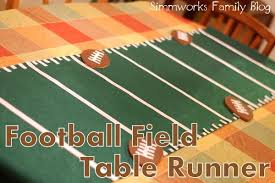 Football Table Runner Choosesmart Football Field Football Themes Football Birthday Party