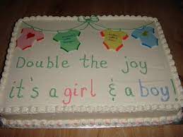 Pin Baby Shower Decorations For An Amazing Cake On Pinterest Twin Baby Shower Cake Baby Shower Cakes For Boys Twins Baby Shower