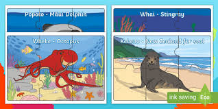 Eeboo 1000 piece jigsaw puzzle: New Zealand Sea Creature Puzzles