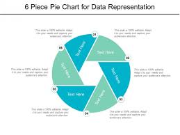 6 piece pie chart for data representation ppt powerpoint