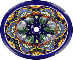 tepic talavera ceramic oval drop in