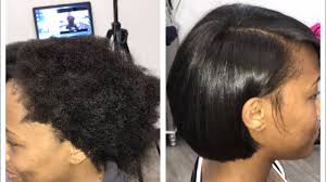 To silk press relaxed hair means you are straightening with a flat iron. How To Do A Silk Press On Extremely Thick Short Hair Youtube