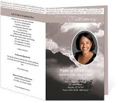 Printable Funeral Bulletins Template Outdoor Theme Mountain Top Preprinted Title Letter Single Fol Funeral Program Template Funeral Programs Program Template