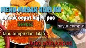 Siapa tak suka asinan sayur yang bercita rasa pedas, gurih dan segar? Cara Masak Sayur Campur Tahu Tempe Sambel Dan Ikan Asin Kapas Youtube