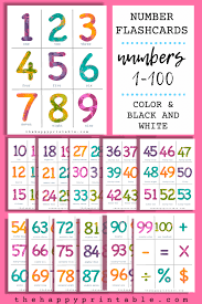Maybe you would like to learn more about one of these? Free Printable Number Flashcards Number 1 100 Functions Signs The Happy Printable