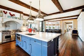 Use navy blue tiles to create a nautical mosaic, using different shades of blue to represent the various colors of the sea. 33 Blue And White Kitchens Design Ideas Designing Idea