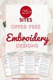 Download 15 Sites Free Embroidery Designs SVG Cut Files