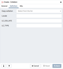 Collation Dialog Pgadmin 4 4 28 Documentation