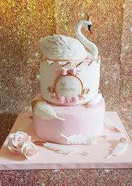 Pour Ma Petite Fille J Ai Realise Ce Gateau Sur Le Theme Du Cygne Les Decors Sont En Pate A Sucre Swan Baby Shower Baby Shower Princess Baby Birthday Party