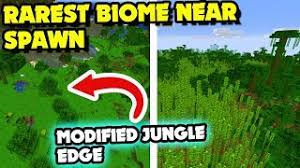 Including modified jungle edge seed, giant tree taiga and. Rarest Biome In Minecraft Modified Jungle Edge Biome Near Spawn Minecraft Seed Showcase Youtube