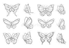 Set Of Hand Drawn Butterflies Set Of Twelve Black Outlines Of Butterflies On A Sponsored Butterfly Art Drawing Butterfly Drawing Butterfly Tattoo Designs
