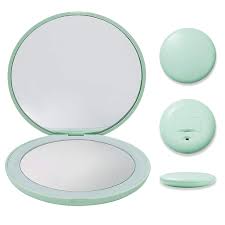 Amazon Com Travel Mirror 10x Magnifying Mirror With Light Small Compact Mirror For Pocket Portable Led Lighted Makeup Mirror Foldable Travel Mirror 1x 10x Magnification Beauty