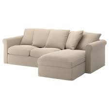 Beachte immer, dass das schlafsofa in der schlaffunktion mehr platz braucht. Gronlid 3er Sofa Mit Recamiere Sporda Naturfarben Ikea Deutschland