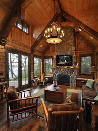 Log Cabin Decorating Ideas Decor Around The World In 2020 Rustic Cabin Cabin Style Cabin Living Room