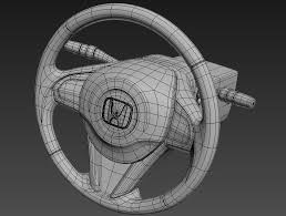 Honda Steering Wheel 3d Model 3d Model Honda Steering Wheel
