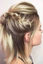 15 Cute Braided Hairstyles For Short Hair Lovehairstyles Com Medium Length Hair Styles Braids For Short Hair Messy Hairstyles