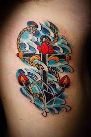 Traditional Anchor Japanese Water Tattoo By Tim Herbert 8th Day Tattoo Jacksonville Florida Usa Water Tattoo Japanese Water Tattoo Japanese Tattoo