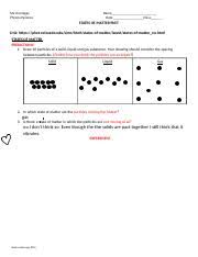 Founded in 2002 by nobel laureate carl wieman, the phet interactive simulations project at the university of colorado boulder creates free interactive math and science simulations. Worksheet 1 Docx States Of Matter Phet States Of Matter Predictions 1 Draw 10 Particles Of A Solid Liquid And Gas Substance Your Drawing Should Course Hero