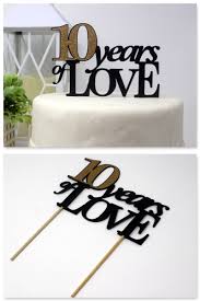 Black And Gold Topper All About Details Black Gold 10 Years Of Love Cake Topper 10yearsoflove 10thanniversary Caketopper Blackgoldtheme Partydecoration Partysupplies Allabo