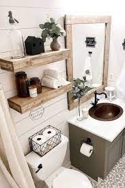 Easy Step Small Bathroom Design To Be Interesting In 2020 Farmhouse Bathroom Decor Small Bathroom Decor Bathroom Makeover