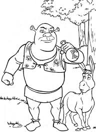 Shrek Drink From Bottle Coloring Page Color Luna In 2020 Coloring Pages Shrek Drawing Shrek