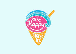 Logo for a shaved ice company. Happy Shave Ice Soniaydesigns