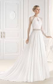 Halter Neck A Line Long Chiffon Bridal Dress With Beading Gorgeous Wedding Dress Wedding Dresses Bridal Dresses