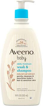 Amazon Com Aveeno Baby Daily Moisture Gentle Bath Wash Shampoo With Natural Oat Extract Hypoallergenic Tear Free Paraben Free Formula For Sensitive Hair Skin Lightly Scented 18 Fl Oz Health Personal